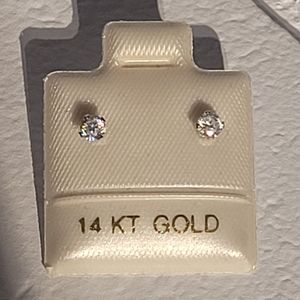 14k White Gold Cubic Zirconia